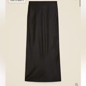 NWT J. Crew Black Slip Skirt